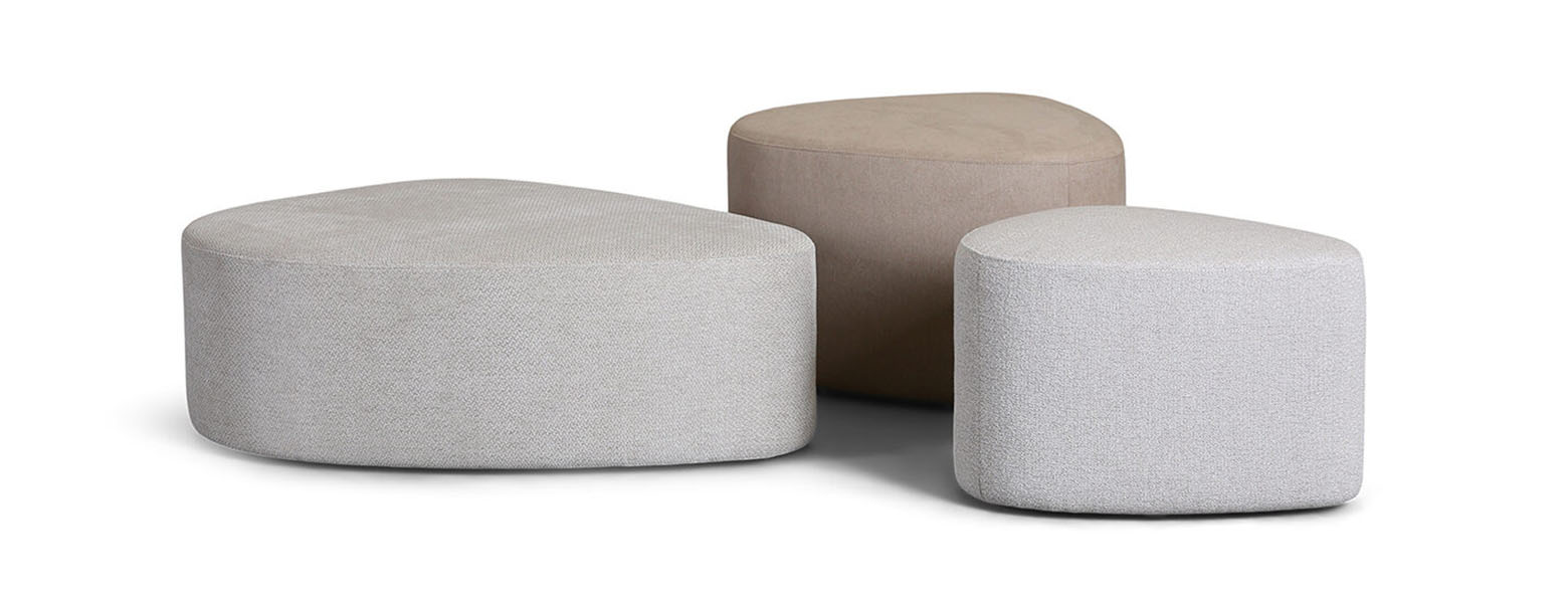 Pebble poef met organische vorm